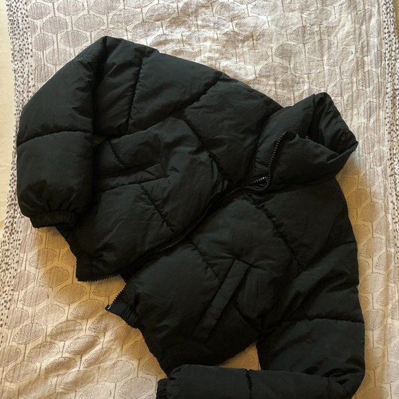 Garage Mini Puffer Jacket Black Cropped Puff - Picture 3 of 6